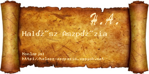 Halász Aszpázia névjegykártya